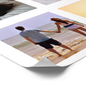 45フォトコラージュパーソナライズされたとハート ポスター (角)