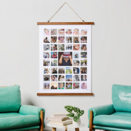 45フォトコラージュパーソナライズされた 吊り下げ型タペストリー