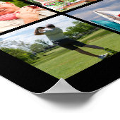 45フォトコラージュ黒のメモリ ポスター (角)