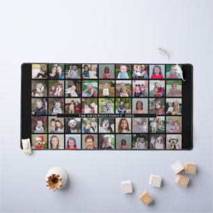 45フォトコラージュ – 5行9列 – 黒 デスクマット