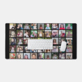 45フォトコラージュ – 5行9列 – 黒 デスクマット (キーボード&マウス)