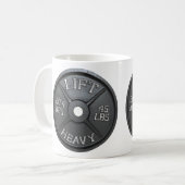 45ポンドBarbellプレート – 重量物リフト コーヒーマグカップ (正面左)