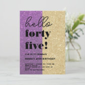 45モダン誕生日 招待状 (スタンド正面)