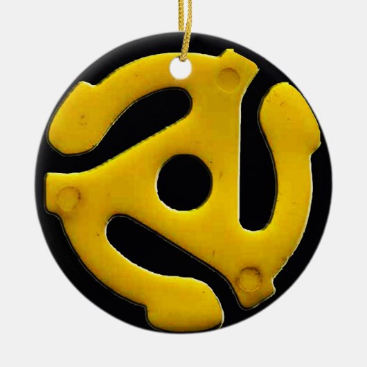 45レコードのアルバムプラスチック挿入物 セラミックオーナメント (正面)