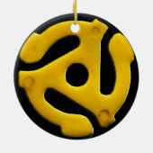 45レコードのアルバムプラスチック挿入物 セラミックオーナメント (裏面)