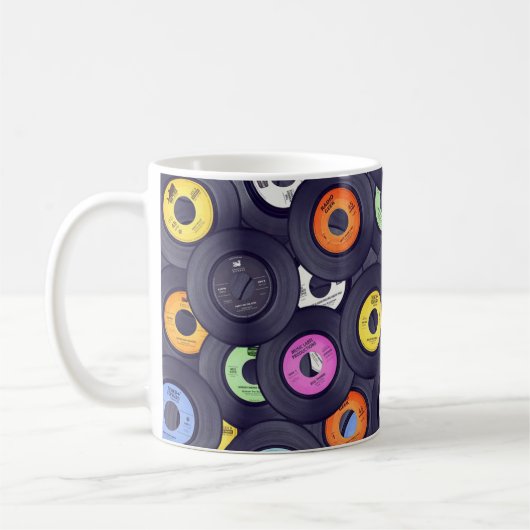 45レコードのコーヒーカップ コーヒーマグカップ (左)