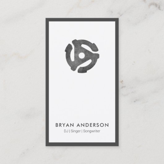 45レコードアダプタロゴ 名刺 (正面)