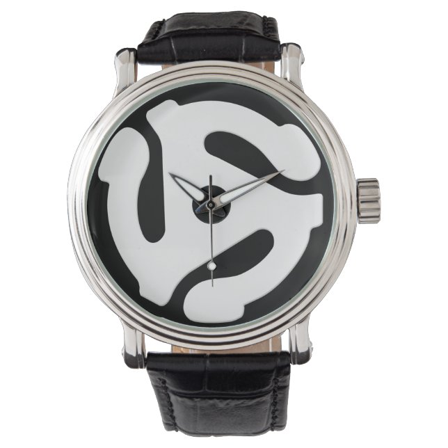 45レコードアダプター時計 腕時計 (正面)