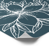 45以上の表(青い白いフローラ結婚の座席表) ポスター (角)