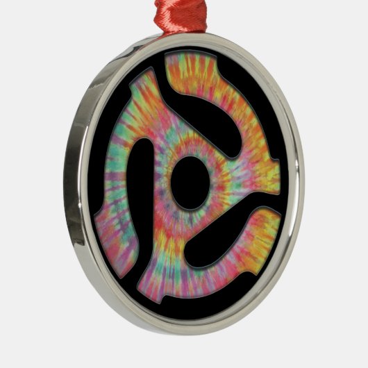 45個のアダプターの絞り染め メタルオーナメント (右)
