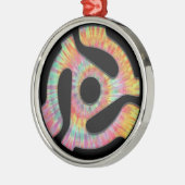 45個のアダプターの絞り染め メタルオーナメント (左)