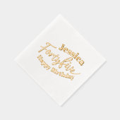 45台本45番目の誕生日カスタム金ゴールド 箔ナプキン (右)