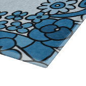 45周パーソナライズされた年サファイアフローラ鳥 カッティングボード (角)