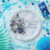45周年と65周年サファイア記念紙 ペーパープレート (パーティー)