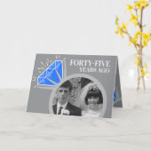 45周年のサファイアリング、その後写真 カード (黄色い花)