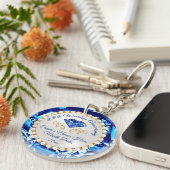 45周年または65周年結婚の贈り物 キーホルダー (正面右)