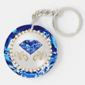 45周年または65周年結婚の贈り物 キーホルダー (裏面)