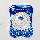 45周年または65周年結婚記念日招待状 招待状 (正面/裏面)