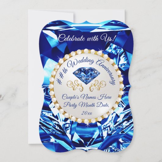 45周年または65周年結婚記念日招待状 招待状 (正面)