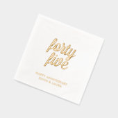 45周年エレガント金結婚箔ナプキンス 箔ナプキン (左)