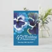 45周年サファイアウェディングパーティー招待状 青 招待状 (スタンド正面)