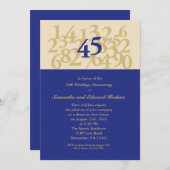 45周年サファイア婚式招待状 招待状 (正面/裏面)