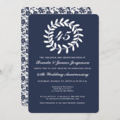 45周年サファイア婚記念式招待状 招待状 (正面/裏面)