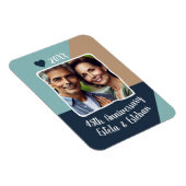 45周年サファイア結婚記念日写真記念品 マグネット (右側)