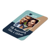 45周年サファイア結婚記念日写真記念品 マグネット (左側)