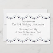 45周年サファイア結婚記念日招待状 招待状 (正面)