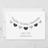 45周年サファイア結婚記念日招待状 招待状 (裏面)