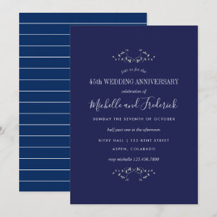 45周年サファイア結婚記念日招待状 招待状
