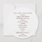 45周年パーティー 輝く秋の実のリース 招待状 (裏面)