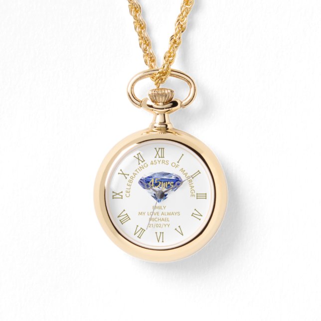 45周年妻結婚 – 記念4 腕時計 (正面)