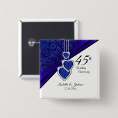 45周年結婚デザイン 缶バッジ (正面&裏面)