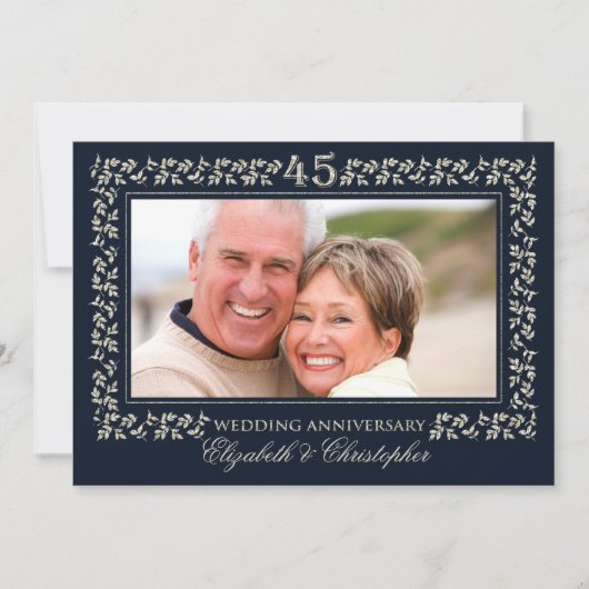 45周年結婚記念パーティー | オーダーメイド写真 招待状 (正面)