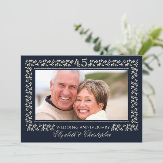 45周年結婚記念パーティー | オーダーメイド写真 招待状 (スタンド正面)