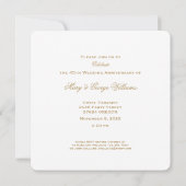 45周年結婚記念日の赤いバラのハートエレガントI 招待状 (裏面)