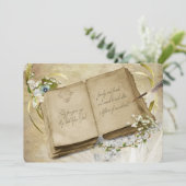 45周年結婚記念日 ヴィンテージ 誓い更新 招待状 (スタンド正面)