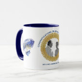 45周年結婚記念日 - 写真を追加 サファイアの贈り物 マグカップ (正面左)