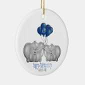 45周年結婚象の装飾 セラミックオーナメント (右)