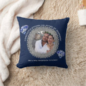 45周年結婚- ADD PHOTO Sapphire Blue クッション (ブランケット)