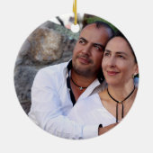 45周年結婚- ADD PHOTO Sapphire Blue セラミックオーナメント (裏面)