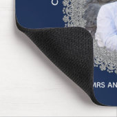 45周年結婚- ADD PHOTO Sapphire Blue マウスパッド (コーナー)