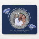 45周年結婚- ADD PHOTO Sapphire Blue マウスパッド<br><div class="desc">魅力的な記念45thサファイアブルーの結婚記念日の贈り物。親、親友、同僚に最適。テンプレートは、タブまたはカスタマイズパーソナライズタブを使用して編集できる。____________________________________________________________________________ 1.サポートのため、カスタムデザインまたはアイテムのマッチング(添付されたコレクションを表示す連絡る)以下のタブでDesigner LeahGを使連絡用する。____________________________________________________________________________ 2.最新のトレンドギフトデザインの後を追更新のため。</div>
