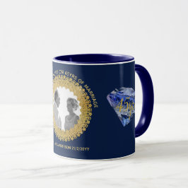 45周年結婚- ADD PHOTO Sapphire Blue マグカップ