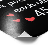 45周年結婚I – サファイアカップルおもしろい フォトプリント (角)