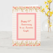 45周年記念カードinピーチフローラ縁ど付き カード (黄色い花)