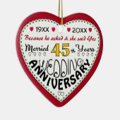 45周年記念ギフトハート型クリスマス セラミックオーナメント (右)
