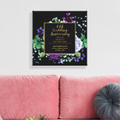 45周年記念ギフト サファイアブルーの花 キャンバスプリント (インサイチュ (リビング))